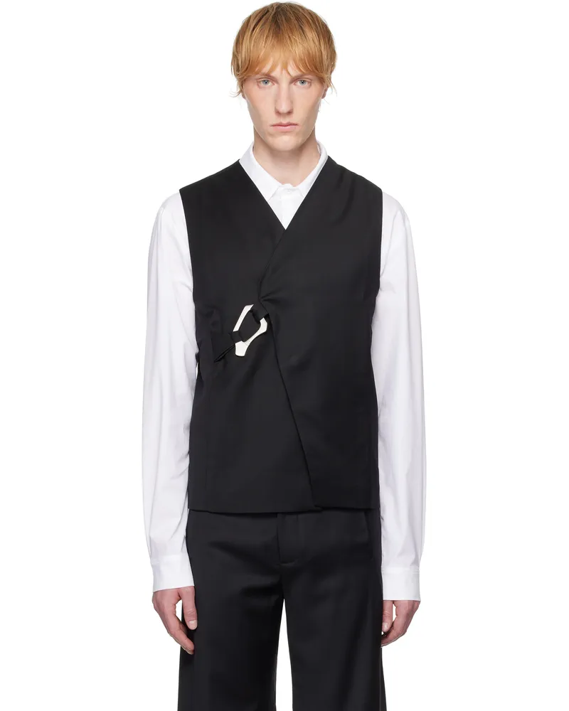 Heliot Emil Black Ferro Tailored Vest Black