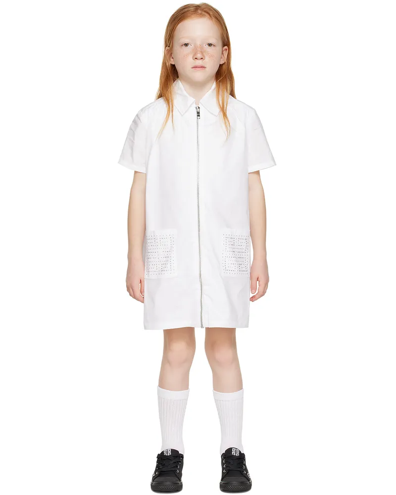 Givenchy Kids White Crystal Dress 10p
