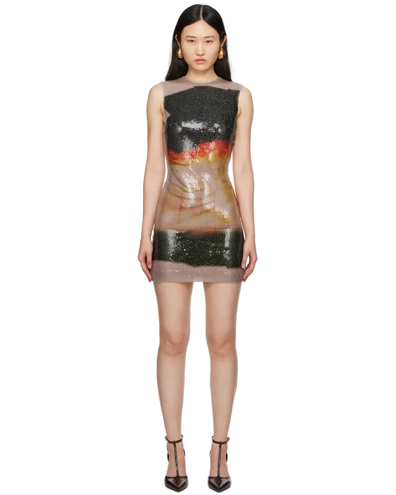 16ARLINGTON Taupe Aveo Minidress Fire