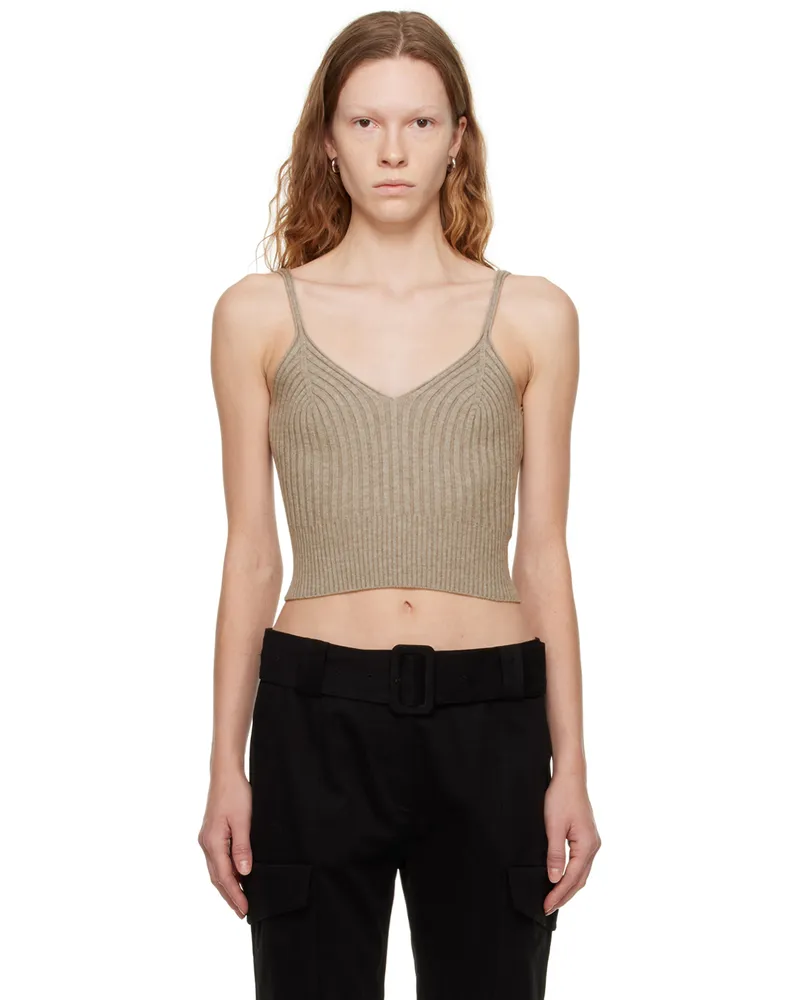 DRAE Gray Den Seamless Tank Top Beige