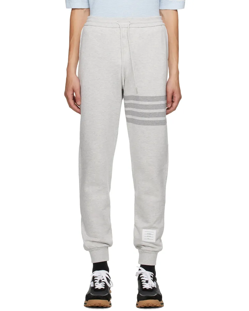 Thom Browne Gray Classic 4-Bar Sweatpants 065