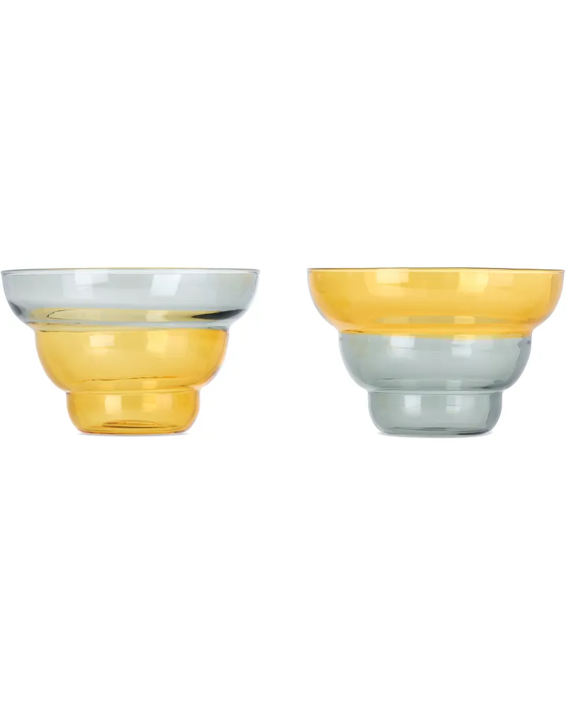POLSPOTTEN Yellow & Gray Mizu Kiri Snack Bowl Set Yellow
