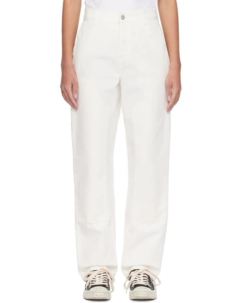 Carhartt WIP White Pierce Double Knee Trousers Wax