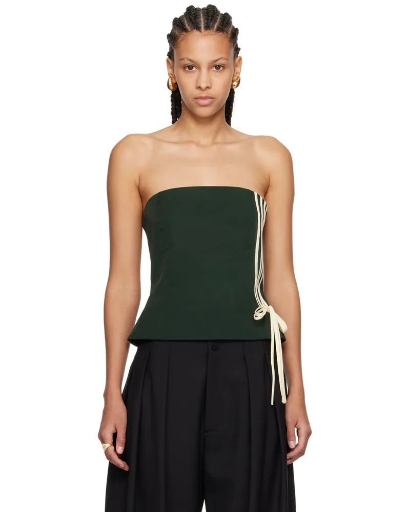 Fidan Novruzova Green Sasha Tube Top Forest