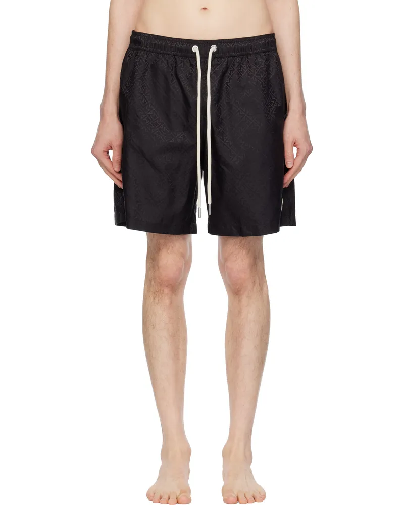Moncler Black Monogram Swim Shorts F99