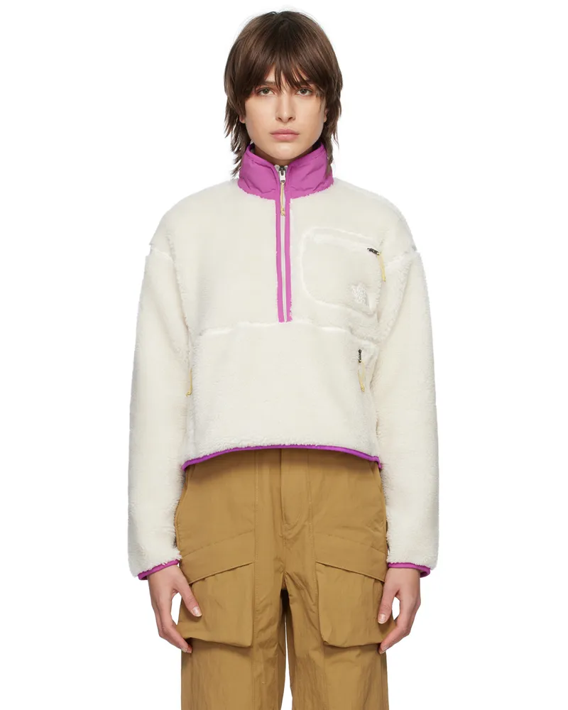 The North Face White Extreme Pile Sweatshirt Pv2