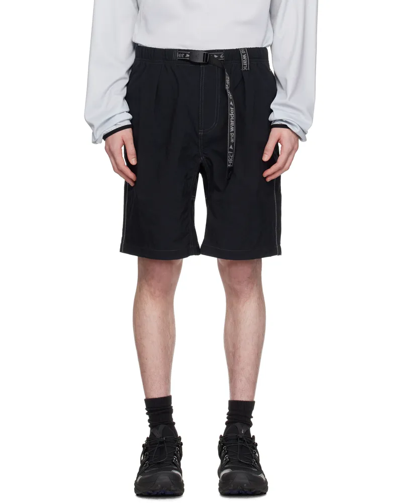 and wander Black Gramicci Edition Nylon G Shorts Black