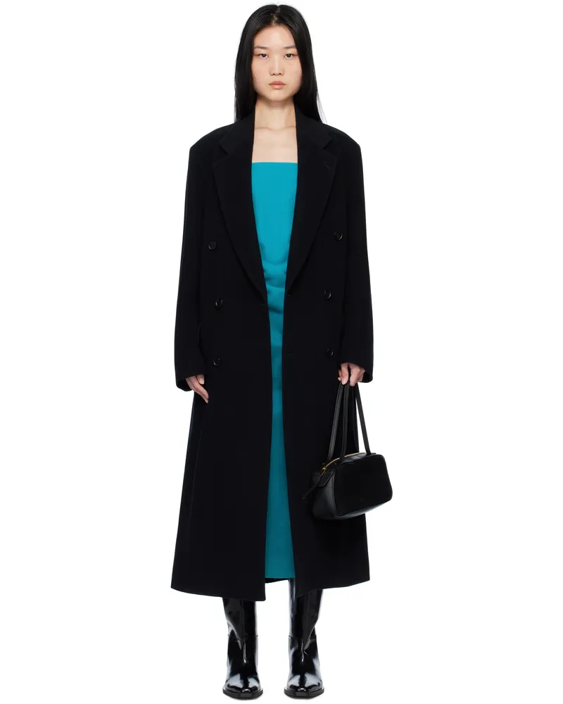 AURALEE Black Chesterfield Coat Black