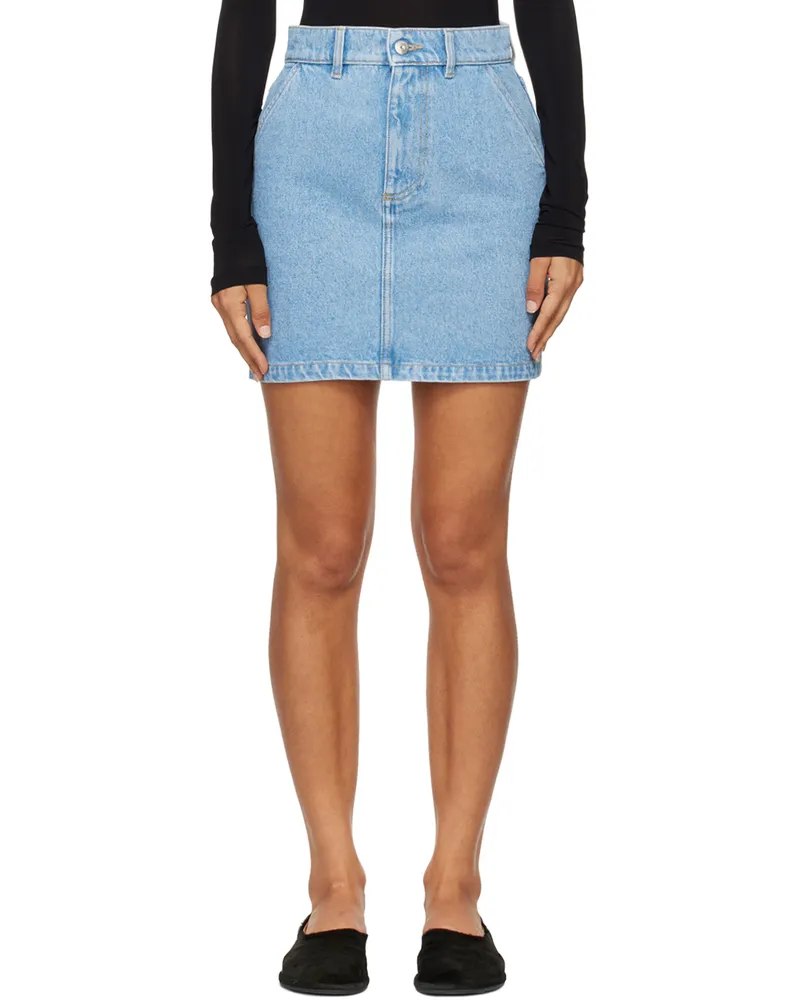 Nanushka Blue Zazou Denim Miniskirt Mid