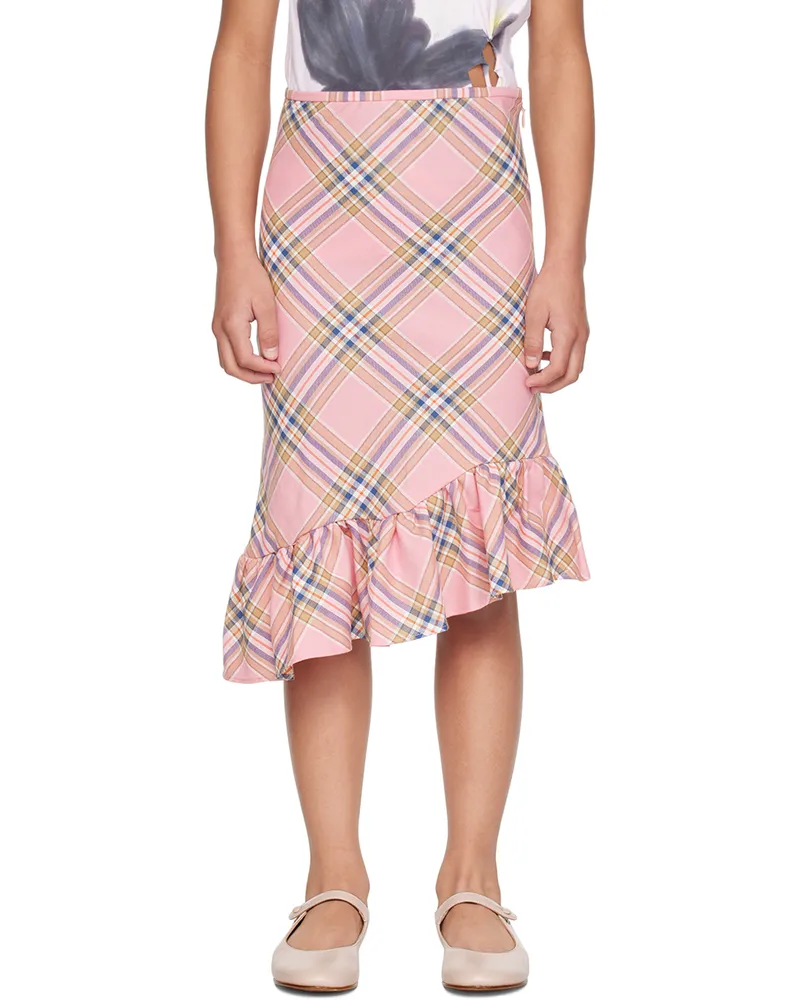 Collina Strada SSENSE Exclusive Kids Pink Florist Skirt Pink