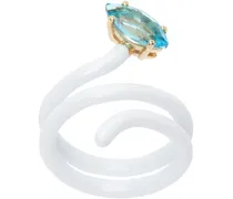White Looped Vine Ring