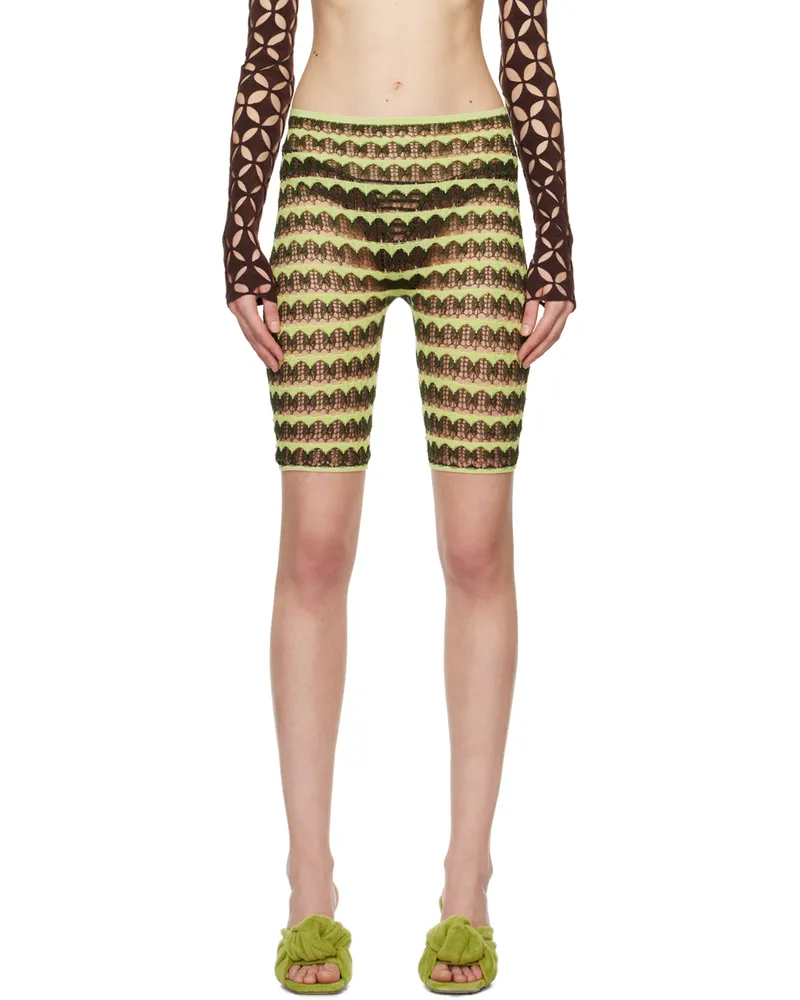 Isa Boulder SSENSE Exclusive Green Lacey Shorts Melon