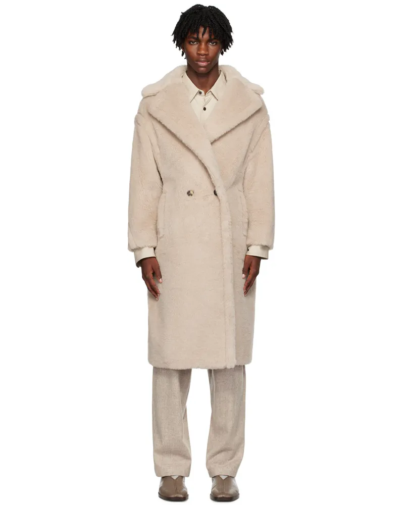 Max Mara Beige Teddy Bear Coat Sand