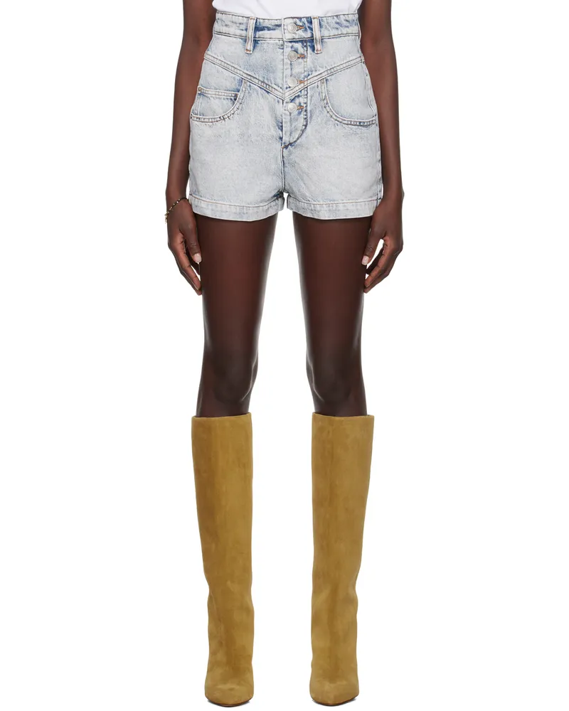 Étoile Isabel Marant Blue Jovany Denim Shorts 30lu