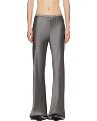 Silk Laundry Gray Bias-Cut Lounge Pants Grey