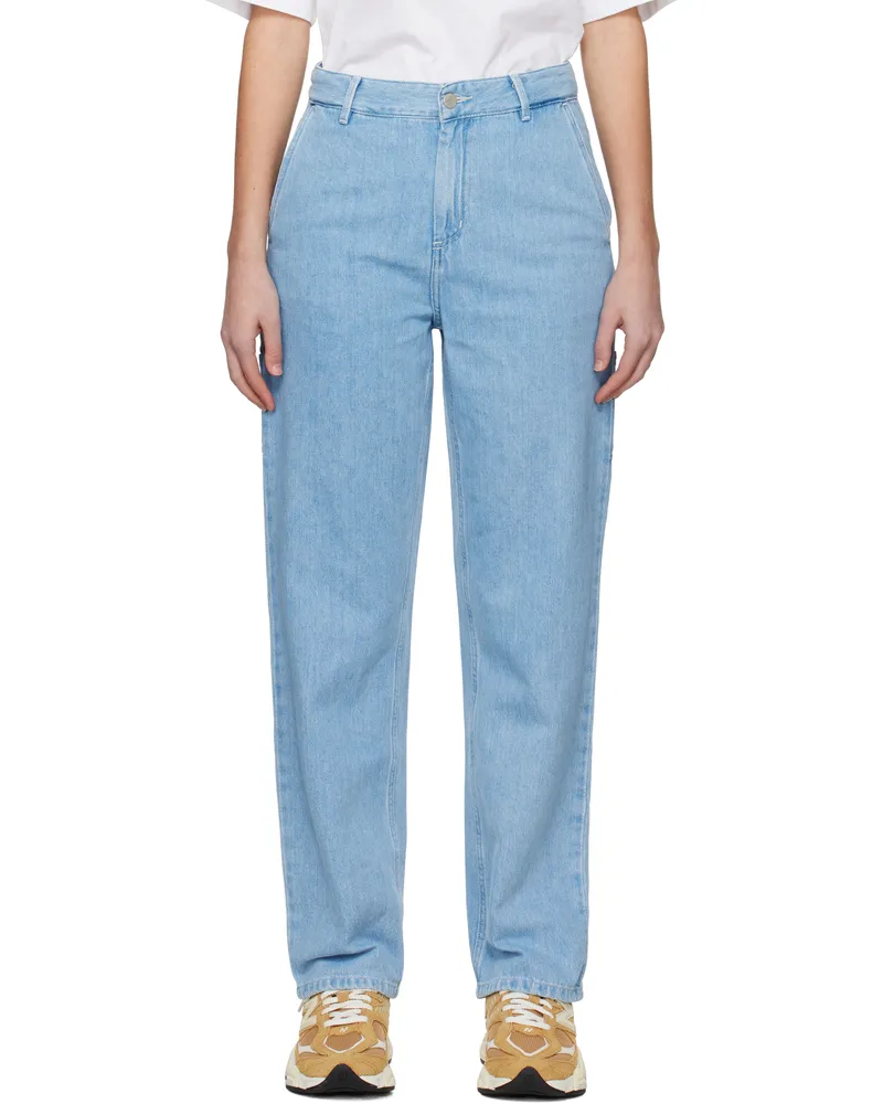 Carhartt WIP Blue Pierce Straight Jeans Stone