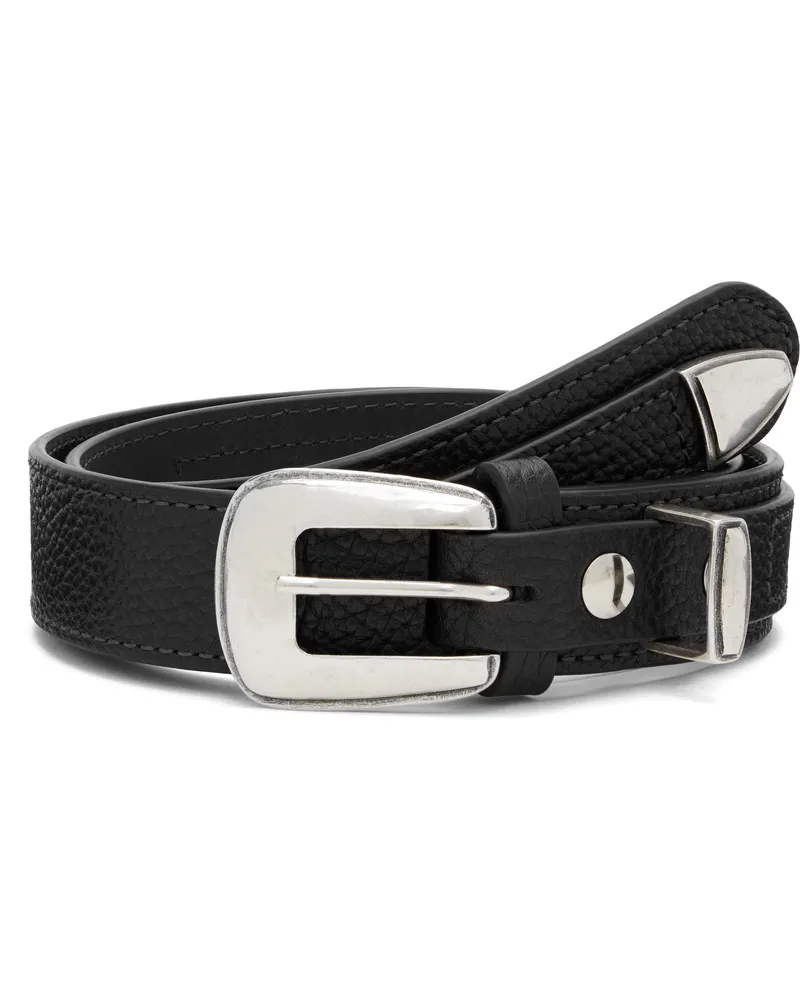 Christophe Lemaire Black Minimal Western Belt Bk999