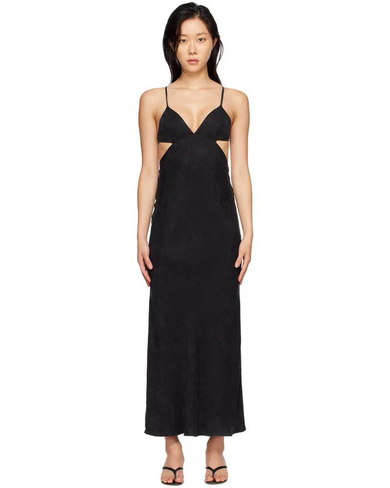 THIRD FORM Black Paisley Midi Dress Black