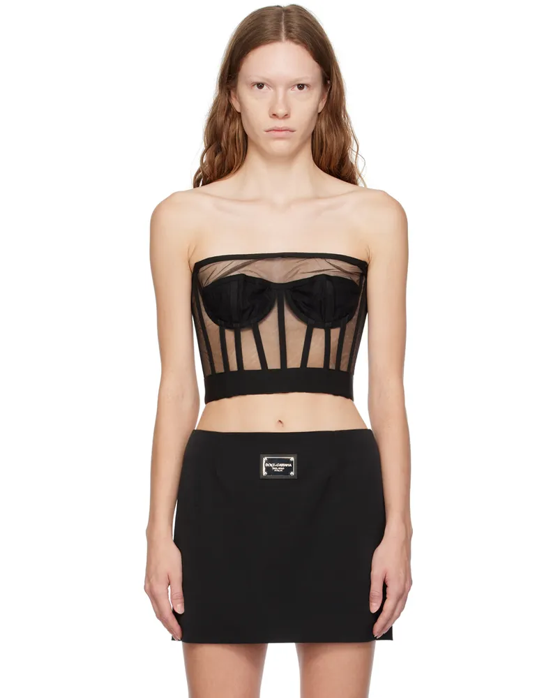 Dolce & Gabbana Black Straight Neck Corset N0000