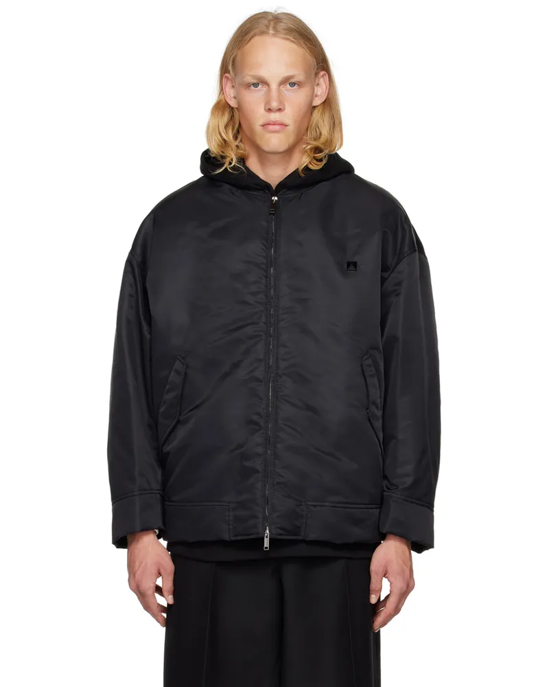 Valentino Garavani Black Iconic Stud Bomber 0no
