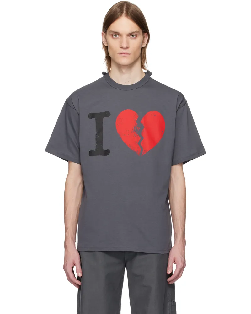 Magliano Gray 'I Suffer' Short Sleeve T-shirt 09