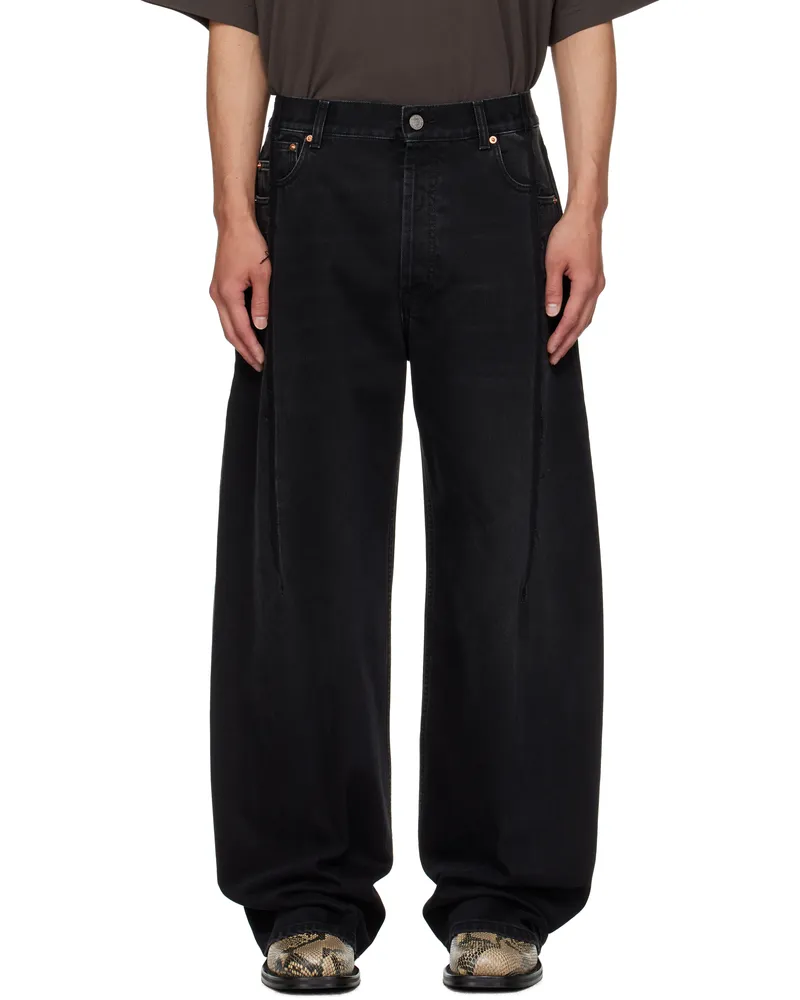 VETEMENTS Black Cut Reconstructed Jeans Vintage