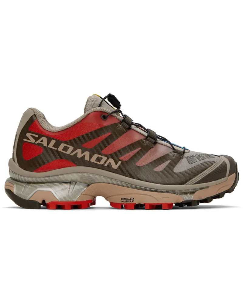 Salomon Red & Beige XT-4 OG Sneakers Wren