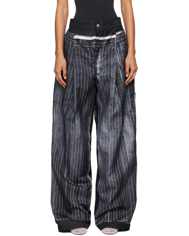 Jean Paul Gaultier Black 'The Trompe-L'œil' Trousers 0001-black