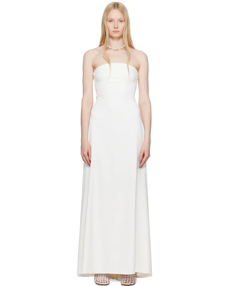 Jacquemus White La Croisière 'The Bustier' Maxi Dress 100