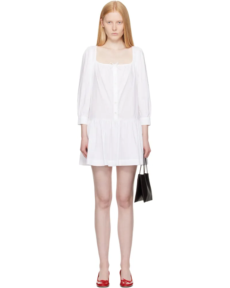 Sandy Liang White Delia Minidress White