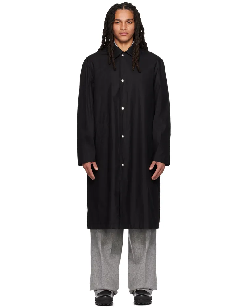 Jil Sander Black Printed Coat 001