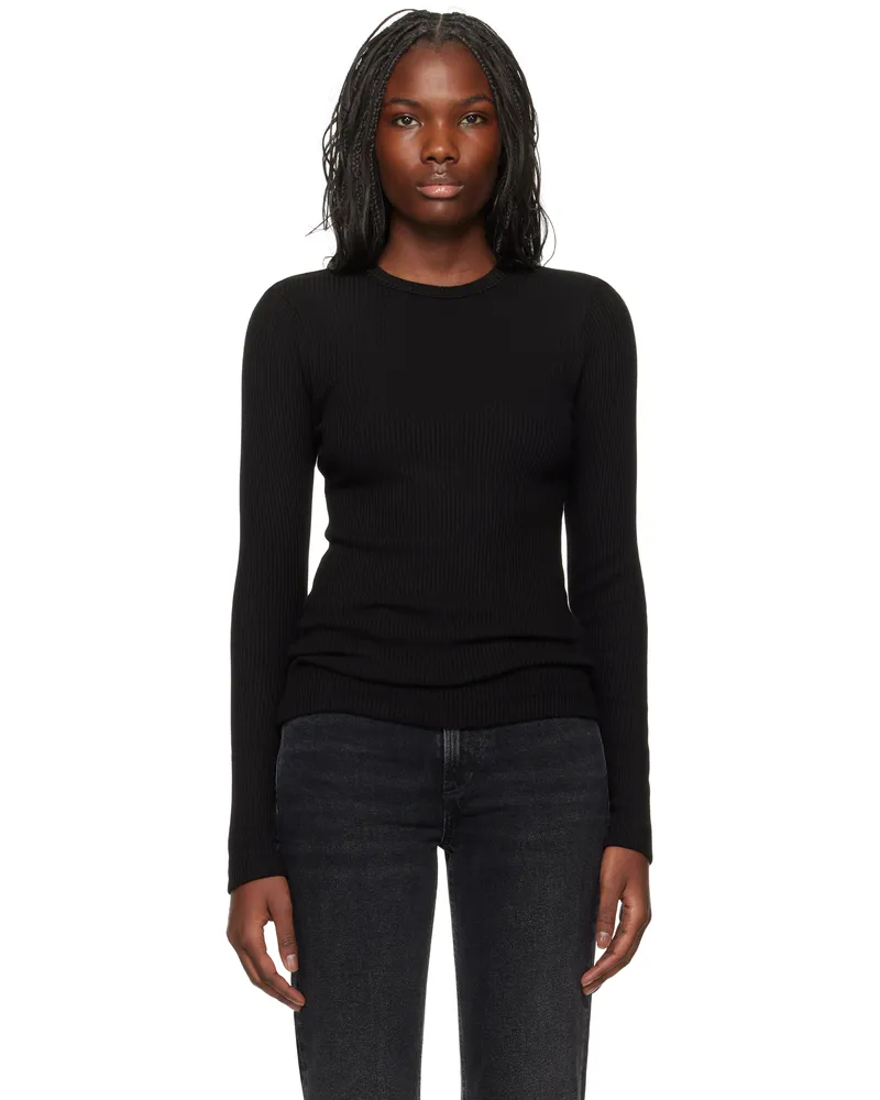 Citizens of humanity Black Bina Crewneck T-shirt Black