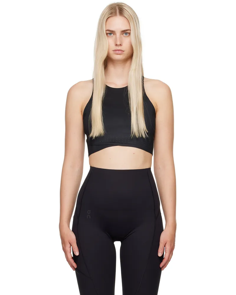 ON Black Race Crop Top Black