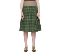 Green Shade Midi Skirt