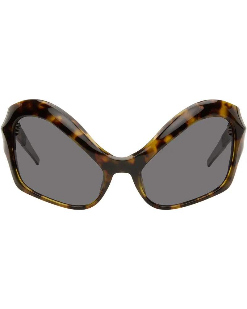 Thierry Mugler Brown Cat Eye Sunglasses Tortoise