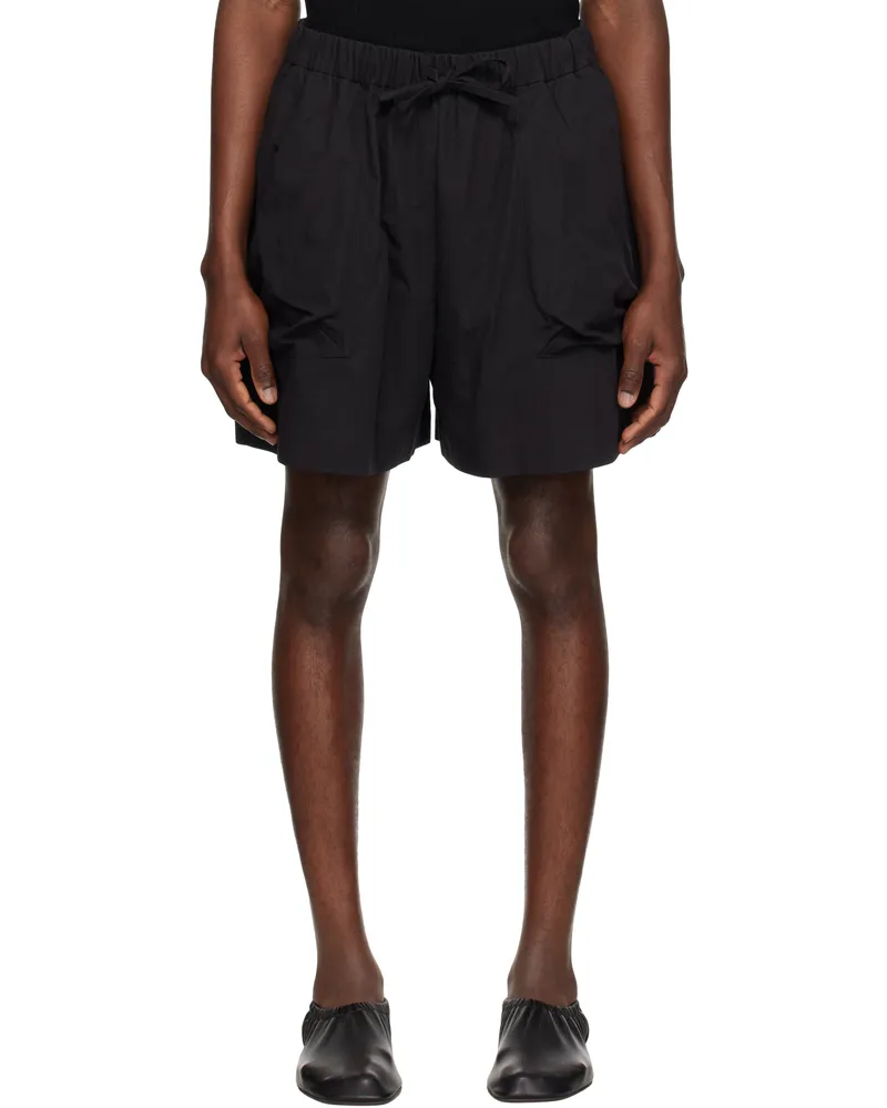 Simone Rocha Black Cargo Pocket Shorts Charcoal