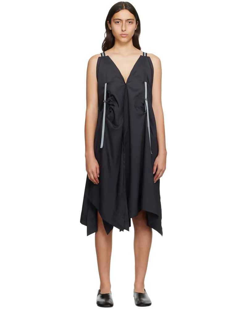 Issey Miyake Black Zoetrope Midi Dress 14