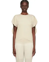 Issey Miyake Beige A-Poc Roar T-Shirt Greige