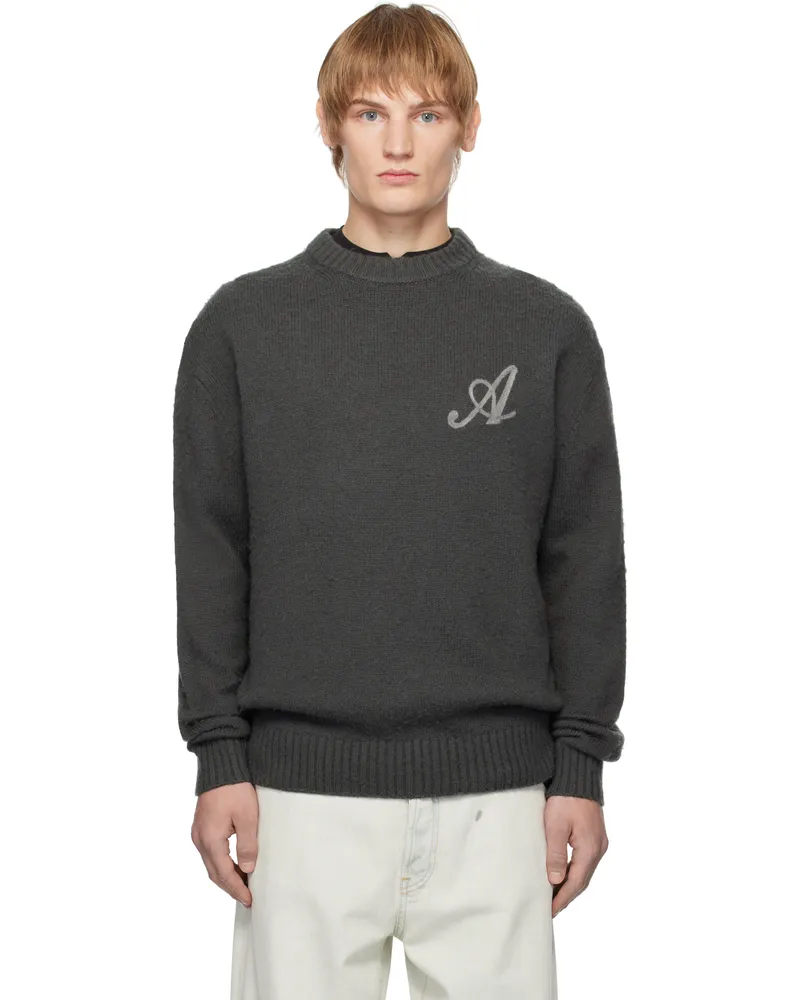 Axel Arigato Gray Beyond Signature Sweater Dark