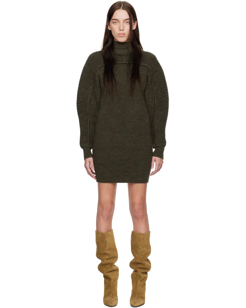 Isabel Marant Khaki Hilde Midi Dress Dark