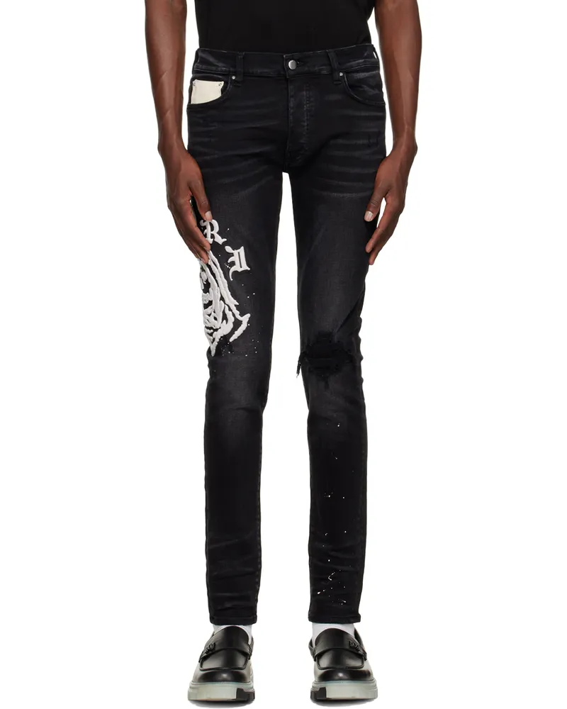 Amiri Black Wes Lang Edition Reaper Jeans Aged