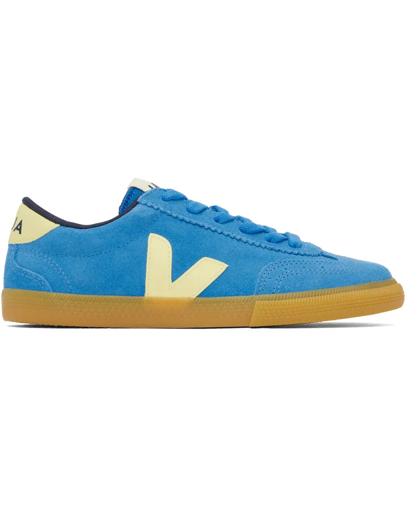 VEJA Blue & Yellow Volley Suede Sneakers Egee_sun