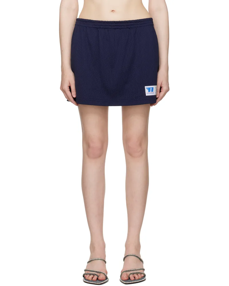 Alexander Wang Navy Deconstructed Athletic Mesh Skort Navy