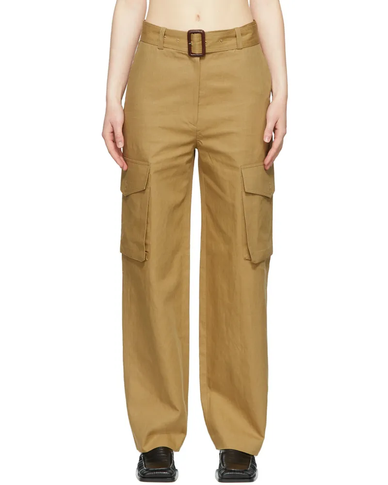DRAE Beige Linen Trousers Beige