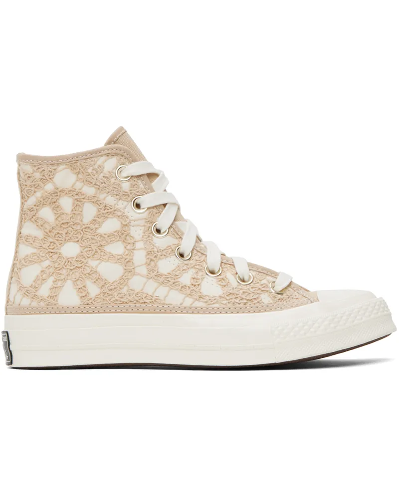Converse Off-White & Beige Chuck 70 Hi Sneakers Oat
