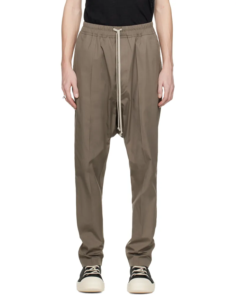 Rick Owens Gray Hollywood Drawstring Long Trousers 34