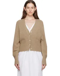 Deiji Studios Beige 'The Cropped' Cardigan Wheat