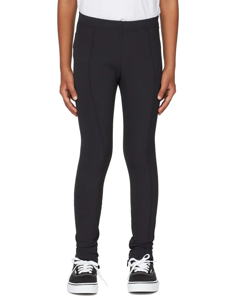 STRATEAS.CARLUCCI SSENSE Exclusive Kids Black Pin-Tuck Zip Legs Trousers Black