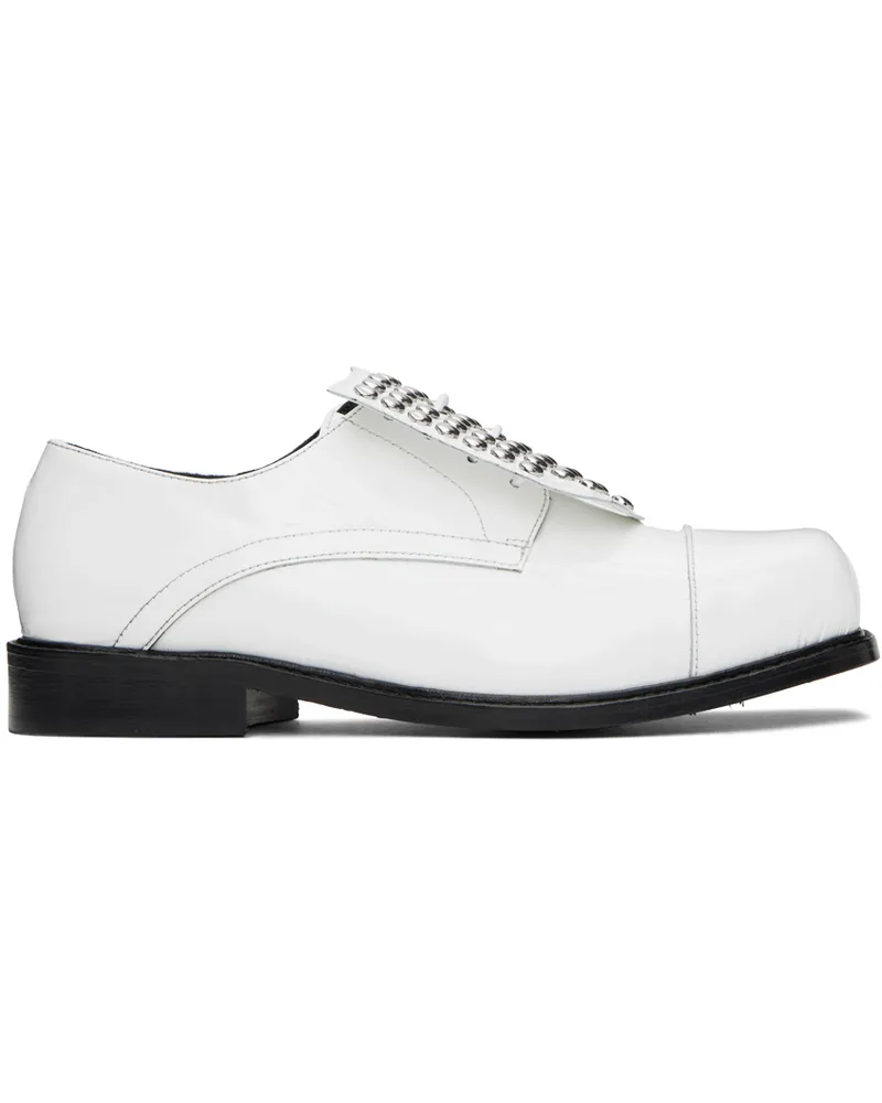 STEFAN COOKE White Studded Shield Derbys White