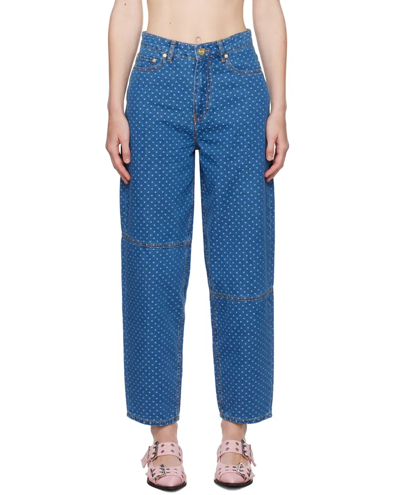 Ganni Blue Stary Jeans 566